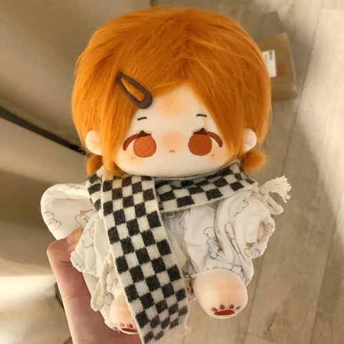 ぬいぐるみ スーツ オレンジ髪 約20cm 20cmぬいぐるみ コットンドール オレンジ色髪少女 天使の悪魔
