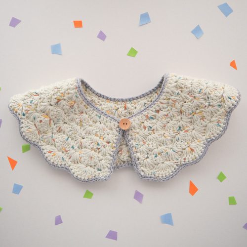 手編みのつけ襟スタイ colorful umbrella スタイ・よだれかけ macco