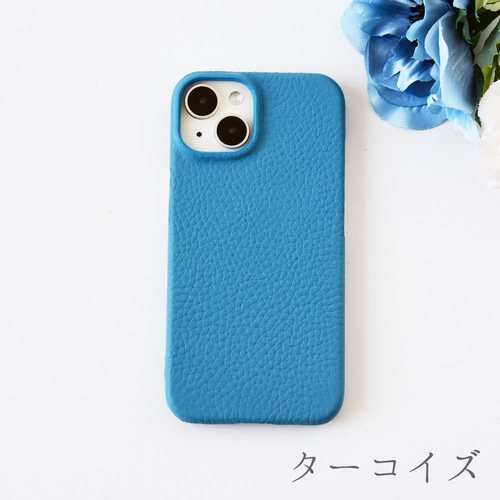 名入れ スマホケース 本革 国産シュリンクレザー 革貼り リアケース