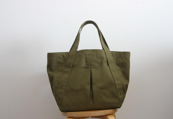 帆布　いつものトート　(color : khaki) 5枚目の画像