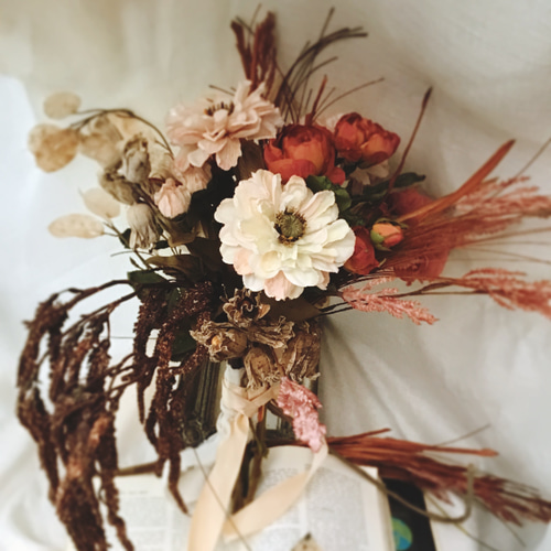 アンティーク系♡ドライフラワーブーケ♪ 秋限定2024】 1点限定♡秋色ブーケ！お洒落アンティークブーケ