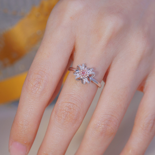 天然ダイヤモンドリング0.26ct k18 指輪・リング パール大好き(購入前 