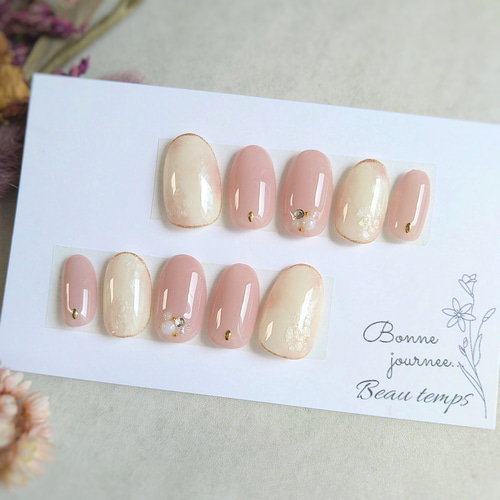 淡いニュアンスピンク♡ネイルチップ179 ネイルチップ（つけ爪） Beau