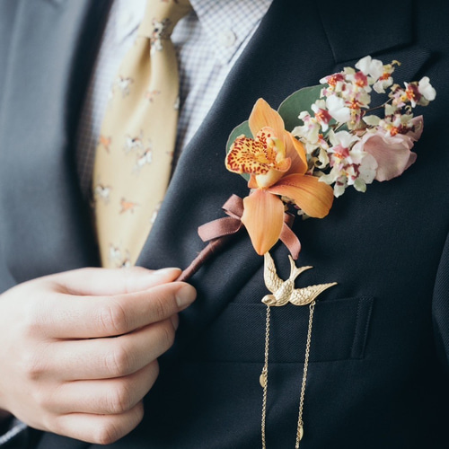 真鍮ブローチ　【フラワー】 ブローチ ブラスブローチ 真鍮 brass brooch 北欧 ボタニカル 花
