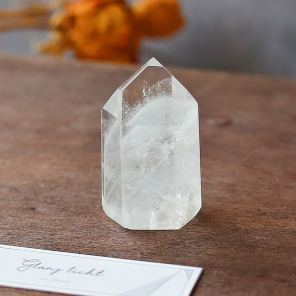 超透明　ファントム　虹入り水晶ポイント 超透明ファントム虹入り水晶ポイント