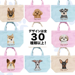 【 コーギー 水彩画風 毛色4色 】 ミニキャンバス トートバッグ　犬　ペット　うちの子　プレゼント　母の日 9枚目の画像