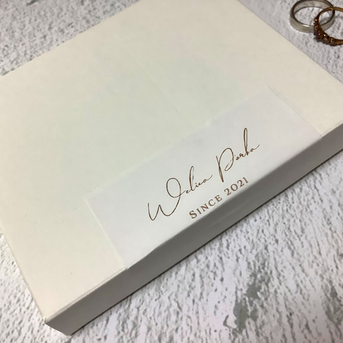 【丸＃46】ツヤありショップシール★サンキューシールアクセサリー台紙の梱包お供に フォント数エグい】横型ショップシール／ロゴシール／サンキューシール