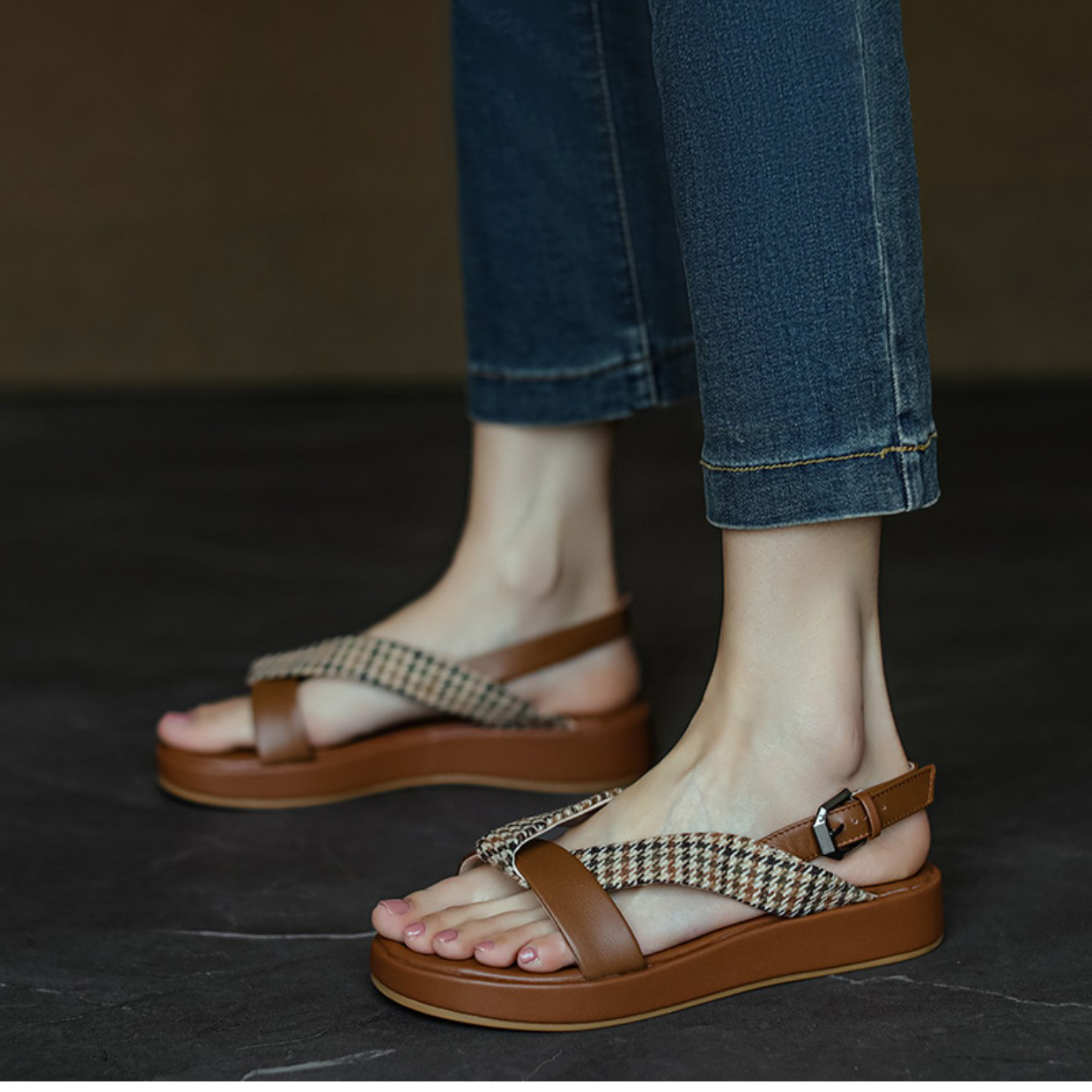 C.I.L　本革　レザー　ブーツサンダル　ハンドメイド　L　24.5~25.5 imgrc0103850273.jpg