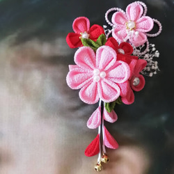 つまみ細工 髪飾り ヘアクリップ 滑り止め 初節句 ひな祭り つまみ細工 髪飾り お試し価格/七五三.ひな祭り 初節句 ベビークリップ