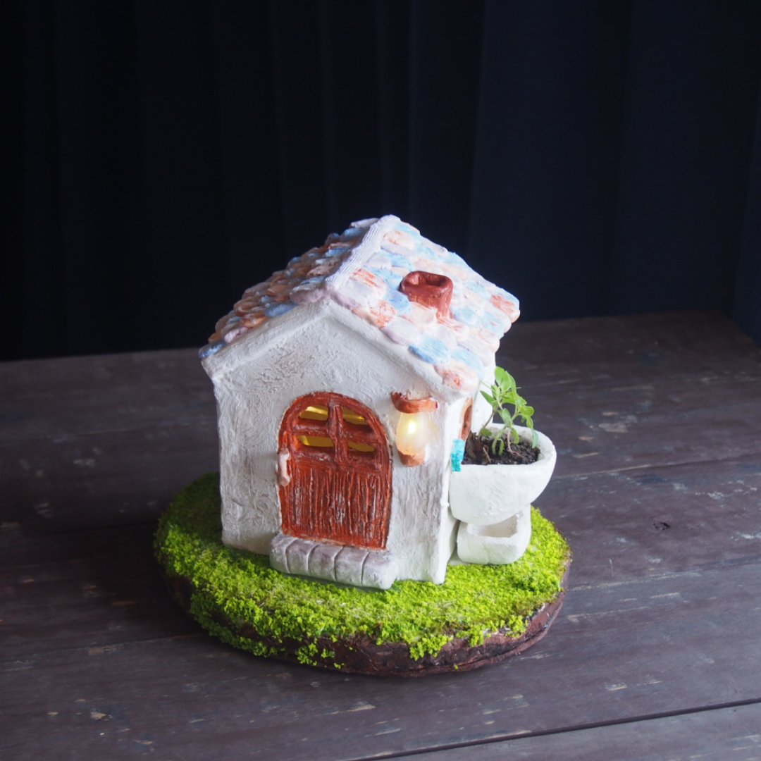 「土工房　龍元窯」陶器のランプシェード