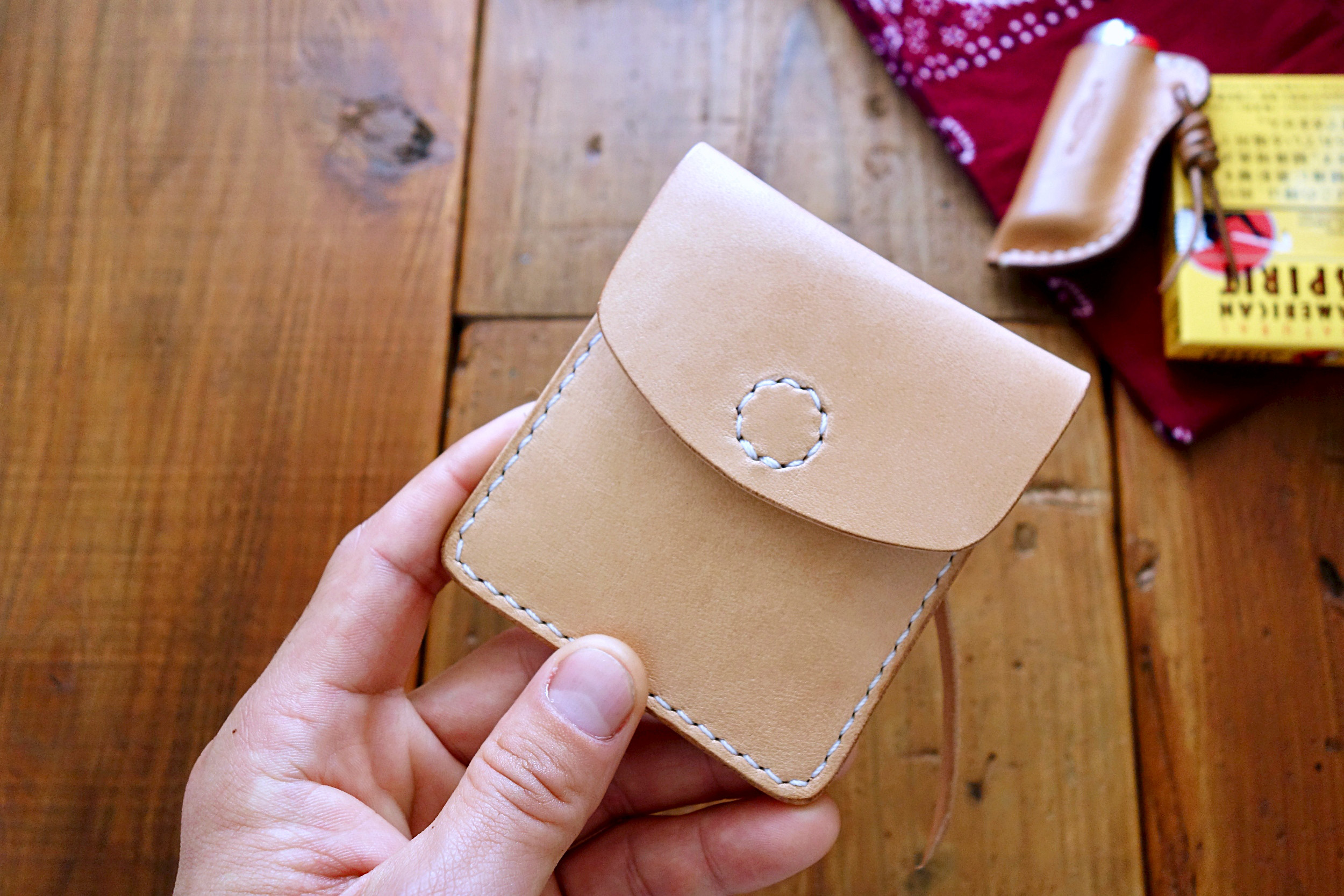 コインケース leather 灰皿 ポーチ kmrii 手榴弾