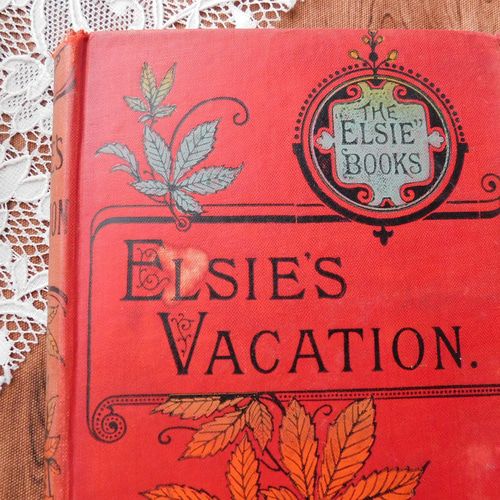 ゜+ 1893年 紅葉柄イラスト付き表紙 英国 アンティークブック