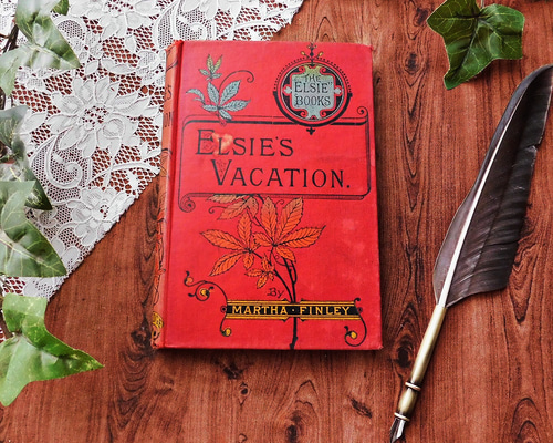 ゜+ 1893年 紅葉柄イラスト付き表紙 英国 アンティークブック