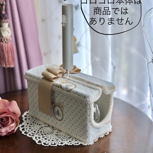 コロコロケース 蜂柄 ハチ柄 ラベルピエス ビジュー リボン フランス 