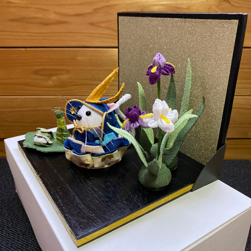 つまみ細工 完売品5点セット】兜猫-kabutoneco-シロ その他置物 CoCo