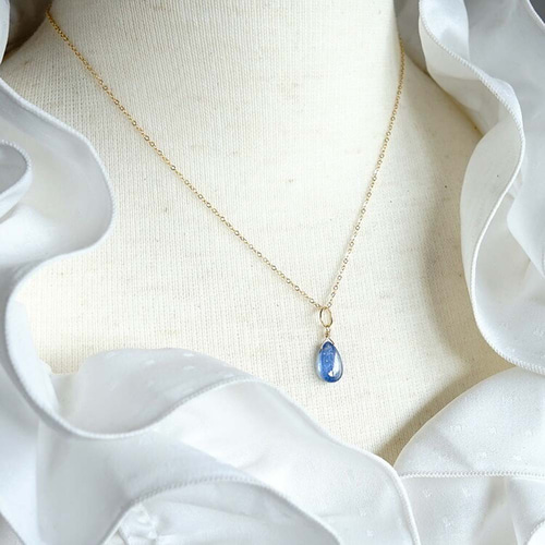 14KGF カイヤナイト ゴールド ペンダント チャーム 天然石