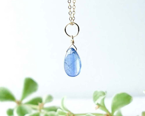 Kaya　グリーンカイヤナイト　レクタングル　チャーム　14kgf Kaya様専用 グリーンカイヤナイト レクタングル チャーム 14kgf