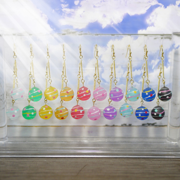 NEW】お祭りヨーヨーピアス／イヤリング 水風船 ヨーヨー