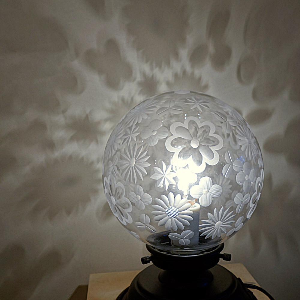 限定品　全花切子 丸型138　テーブルランプ
