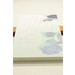 小型室內手繪 Yuzen 織物面板繡球花 第4張的照片
