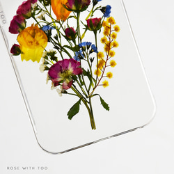 世界一小さいバラの花束 押し花スマホケース【iPhone全機種対応】 5枚目の画像