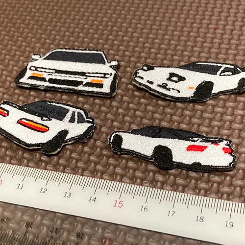 シルビア＆180SX刺繍ワッペンセット【アイロン接着タイプ】 ワッペン