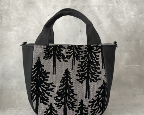 ⚮̈ミナペルホネン metsä ブラック まるっこトート メッツァ