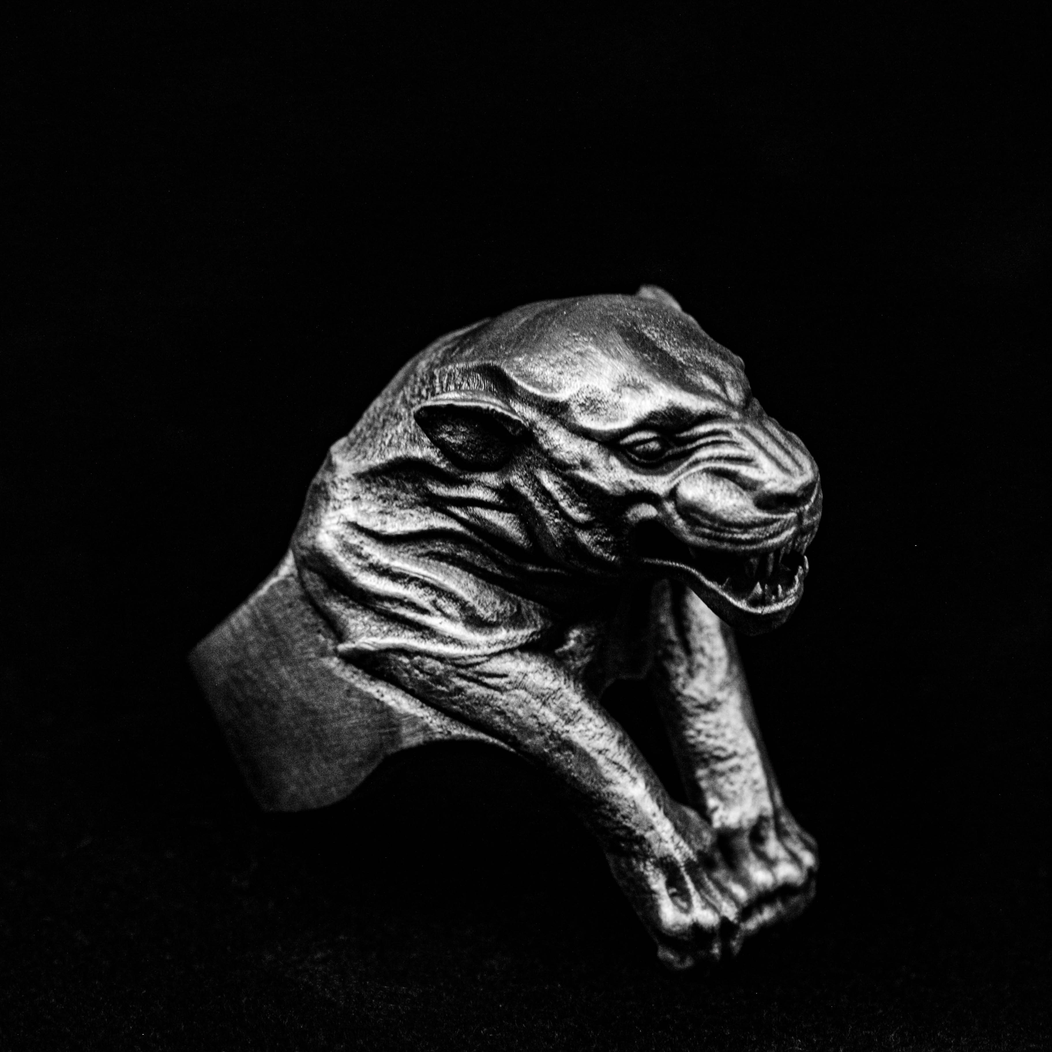 925スターリングシルバーヒョウリング、チーターリング、動物リング、動物愛好家へのギフト