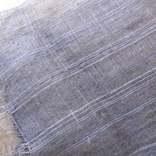 ☆再sale 草木染手織り赤城の節糸のシルクストール 手織り 絹 シルク