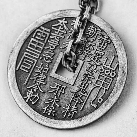 ゴーストコインシルバーペンダント-マスコット仏教ピンアン