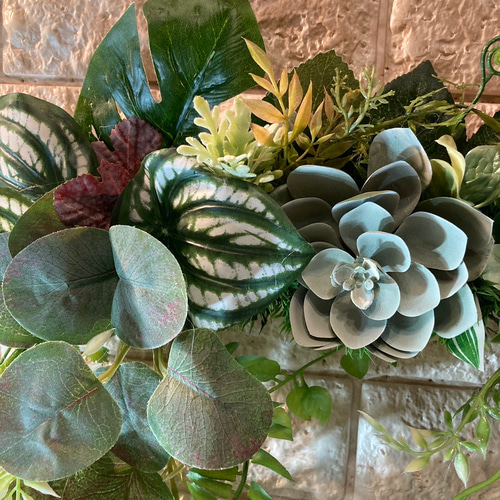 光触媒 人工観葉植物 ウォールグリーン フェイクグリーン 弥生