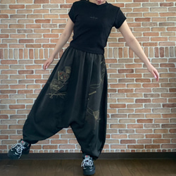 【まめ様】サルエルパンツ（2点）✿総丈90㎝✿黒留袖✿和モダン（着物リメイク） 32b5aa324b2209868ad32ce641bb1b