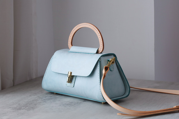 【Creema獨家早鳥價，免運費】真皮手工單肩包，全手工縫製，兩用包，夏季包 第11張的照片