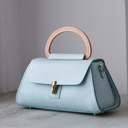 【Creema獨家早鳥價，免運費】真皮手工單肩包，全手工縫製，兩用包，夏季包 第2張的照片