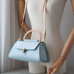 【Creema獨家早鳥價，免運費】真皮手工單肩包，全手工縫製，兩用包，夏季包 第12張的照片