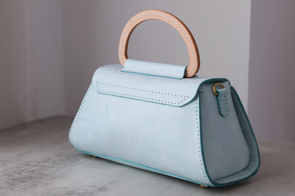 【Creema獨家早鳥價，免運費】真皮手工單肩包，全手工縫製，兩用包，夏季包 第6張的照片