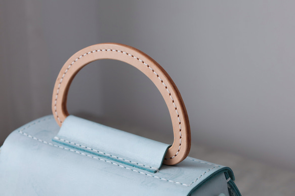 【Creema獨家早鳥價，免運費】真皮手工單肩包，全手工縫製，兩用包，夏季包 第5張的照片