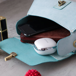 【Creema獨家早鳥價，免運費】真皮手工單肩包，全手工縫製，兩用包，夏季包 第9張的照片