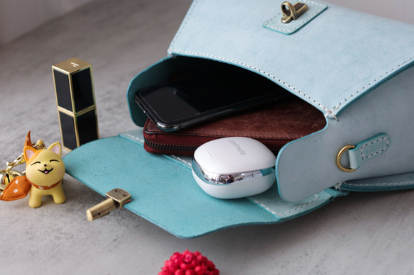 【Creema獨家早鳥價，免運費】真皮手工單肩包，全手工縫製，兩用包，夏季包 第9張的照片