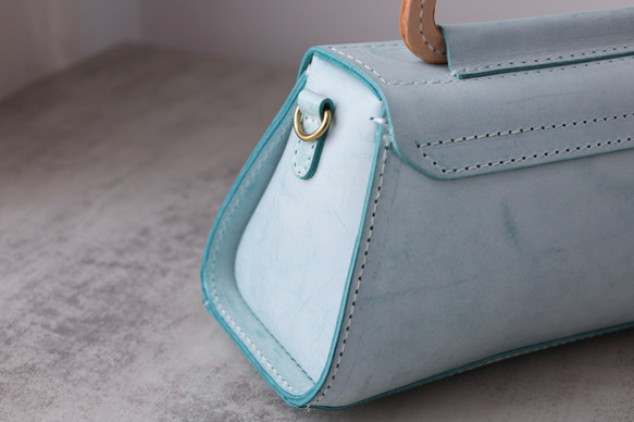 【Creema獨家早鳥價，免運費】真皮手工單肩包，全手工縫製，兩用包，夏季包 第7張的照片