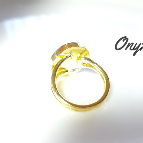 最新作☆『Green Onyx』の世界でひとつの天然石リング 指輪