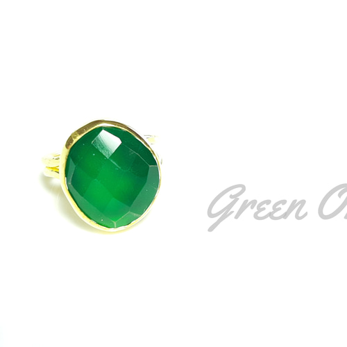 最新作☆『Green Onyx』の世界でひとつの天然石リング