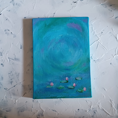 印象派 油彩画 睡蓮 約70cm x 50cm Amazon.co.jp: 21 枚の油絵 赤い睡蓮 クロード・モネ 印象派 花