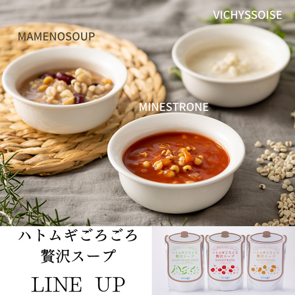 プチギフトセット【ハトムギごろごろ贅沢スープ3種・即席麺2種】　ギフトBOX入り　出産祝い・内祝・ご挨拶にも！ 4枚目の画像