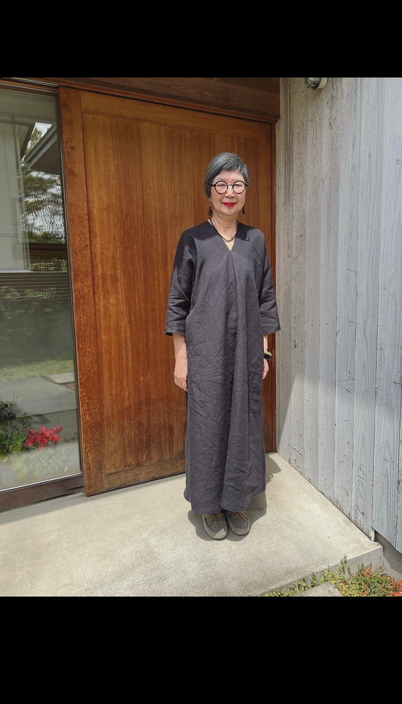 カタカミナ 高級リネンワンピース リネンワンピース】なめらかな超高