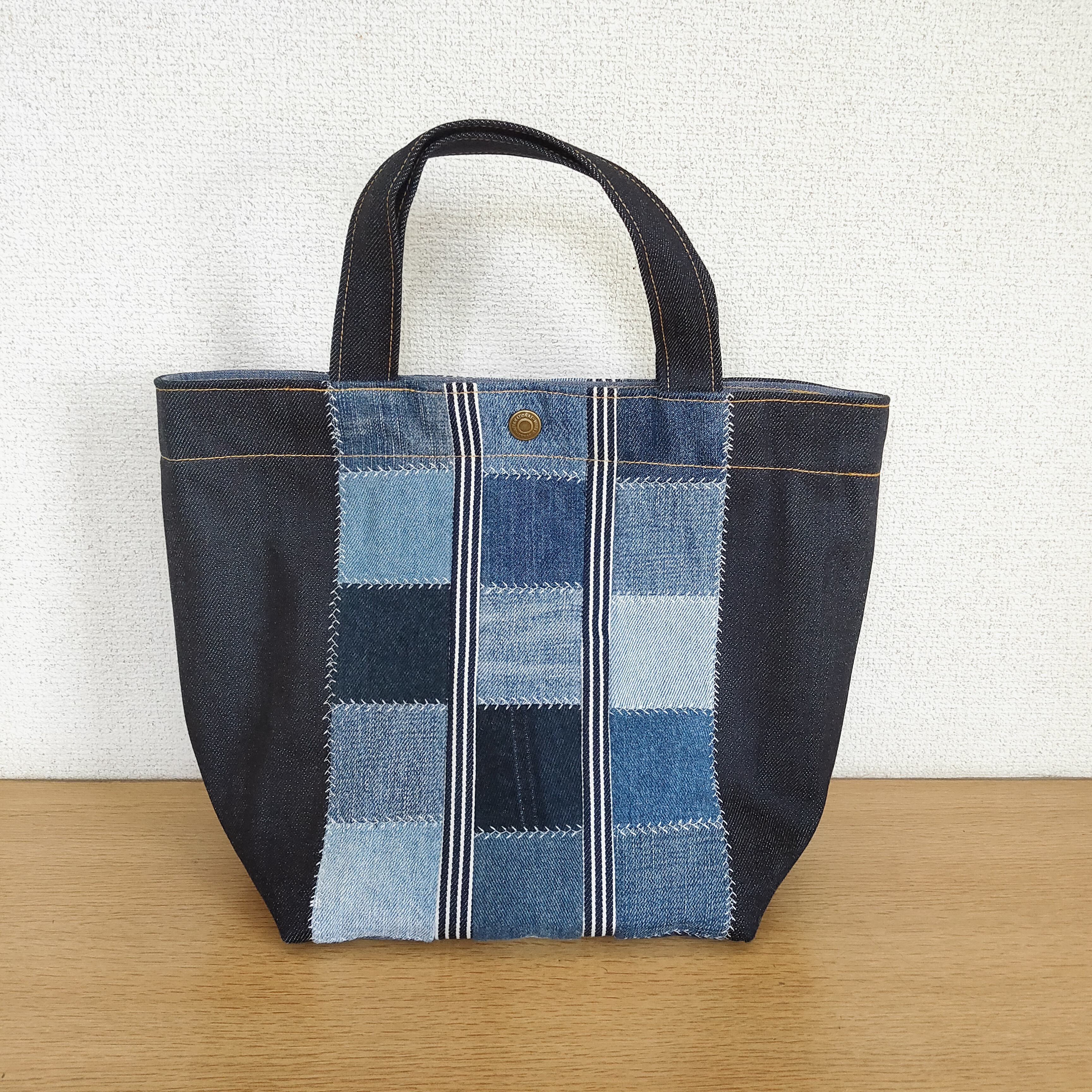 ⑬ミニトートバッグ ☆ 岡山デニム ハンドバッグ リメイク