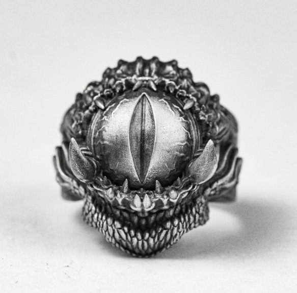 925 スターリング シルバー マジック瞳アイ リング - 片目のシルバー