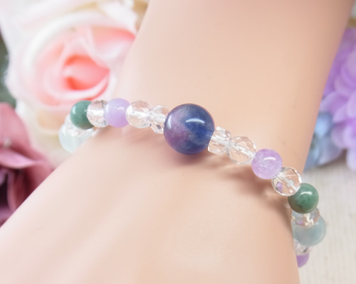 天然 ラベンダー ヒスイ 10mm ブレスレット 少し濃いめ 素敵な未来