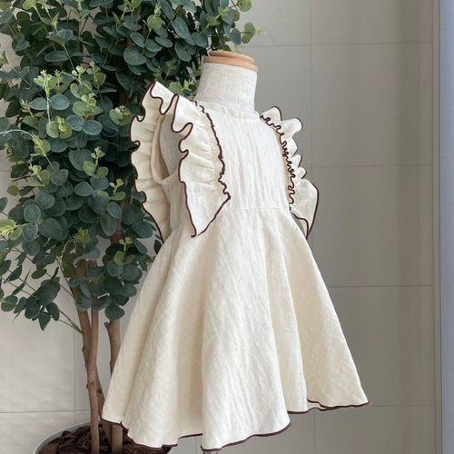 ハンドメイドベビー服 オーダーメイドフレアラインシャツ90