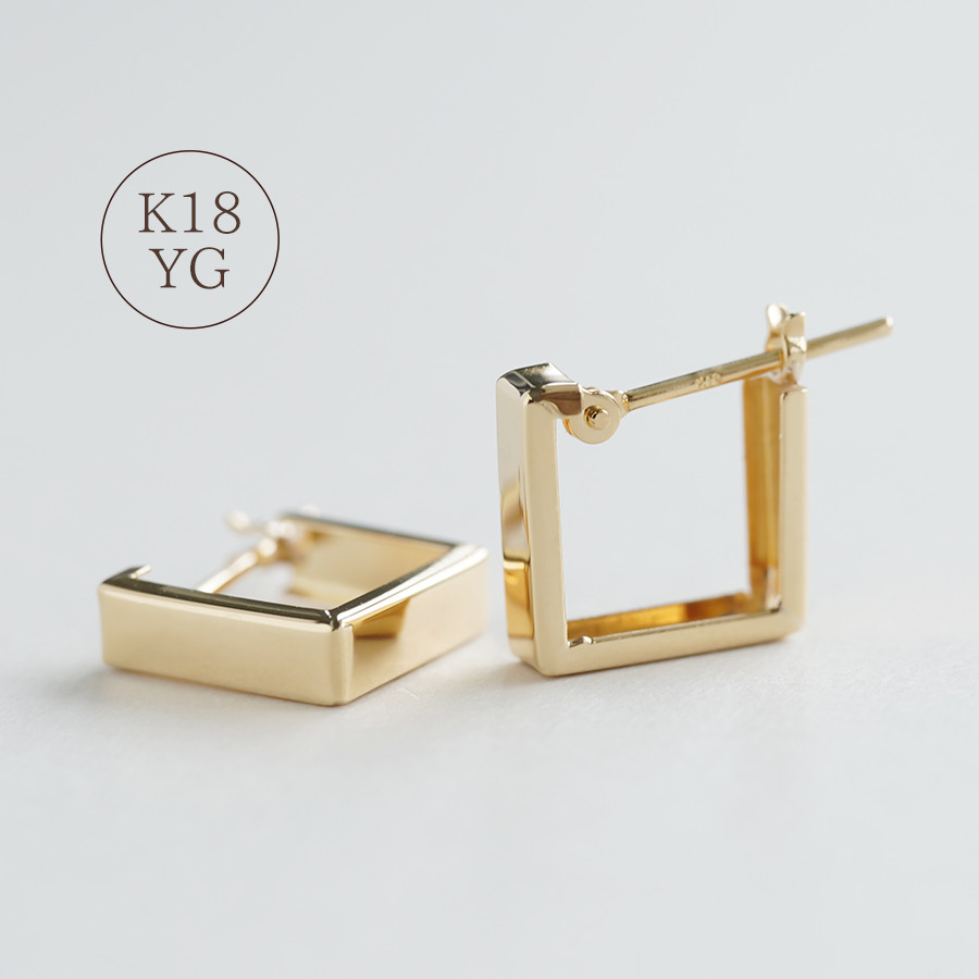楽天市場】フープピアス K18 3.0mm×20mm クロッシング ピアス
